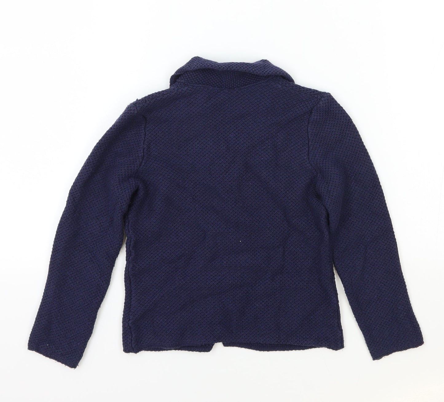 Preworn Girls Blue Jacket Blazer One Size Button