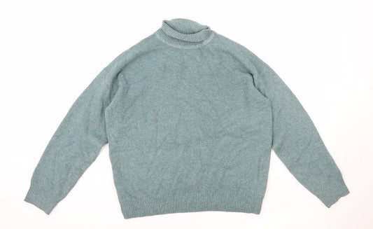 Marks and Spencer Womens Green Roll Neck Polyester Pullover Jumper Size S