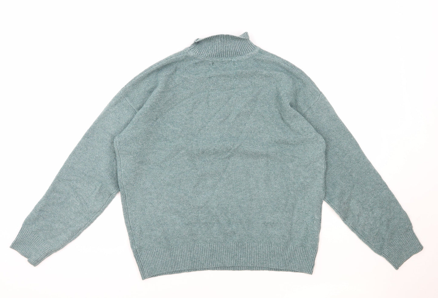 Marks and Spencer Womens Green Roll Neck Polyester Pullover Jumper Size S