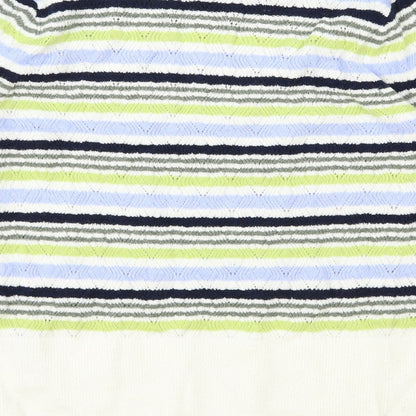Marks & Spencer Womens Multicoloured Scoop Neck Striped Polyester Pullover Jumper Size S