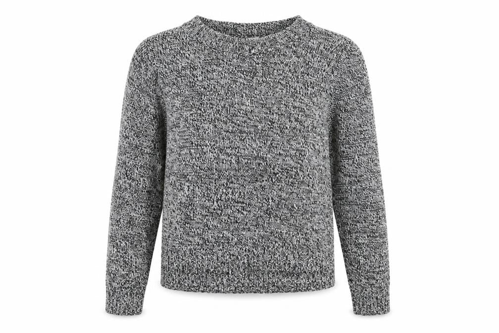 H&M Womens Grey Scoop Neck Acrylic Pullover Jumper Size S