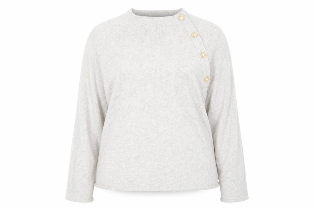 H&M Womens Beige Mock Neck Viscose Pullover Jumper Size M