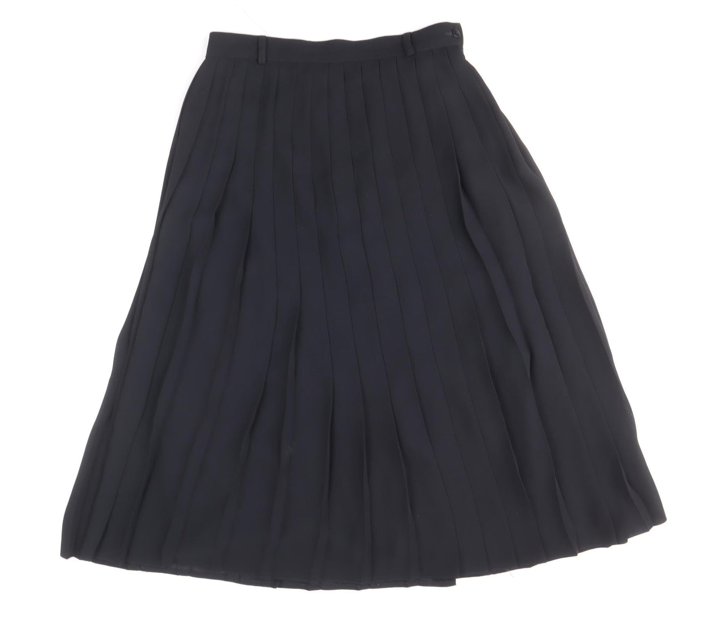 Hammer Womens Blue Polyester Pleated Skirt Size 12 Zip