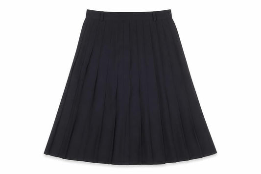 Hammer Womens Blue Polyester Pleated Skirt Size 12 Zip