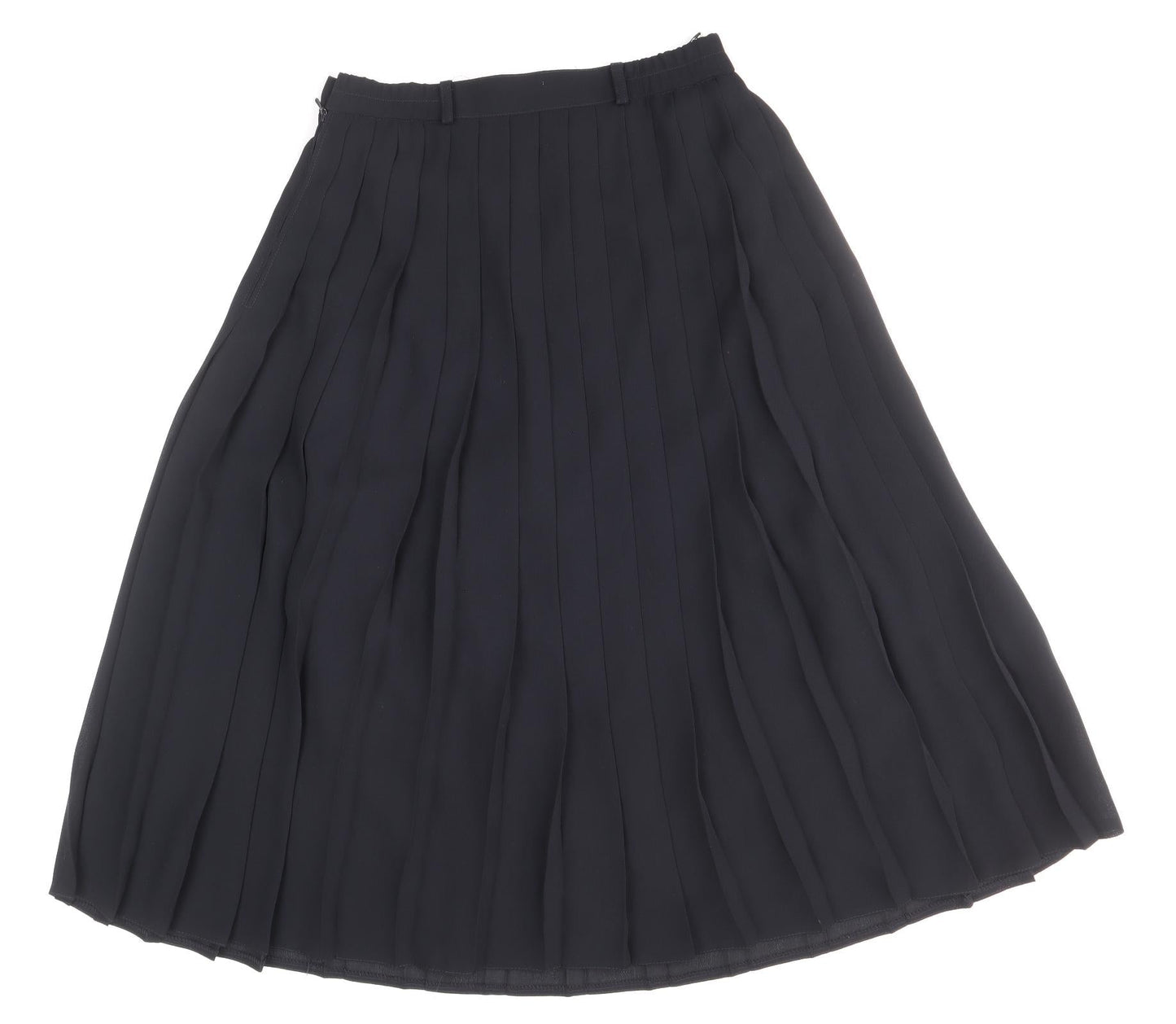 Hammer Womens Blue Polyester Pleated Skirt Size 12 Zip
