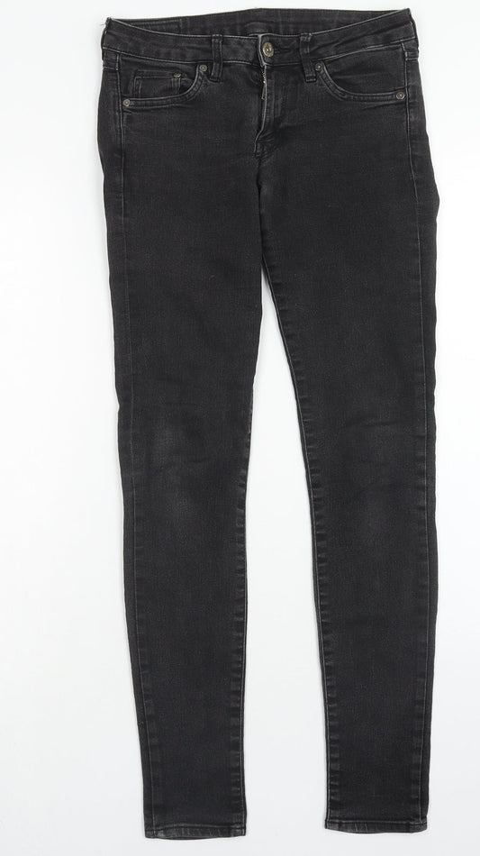 H&M Womens Black Cotton Skinny Jeans Size 27 in L32 in Regular Zip