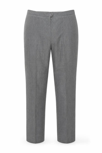 Preworn Mens Grey Polyester Dress Pants Trousers Size M Regular Zip