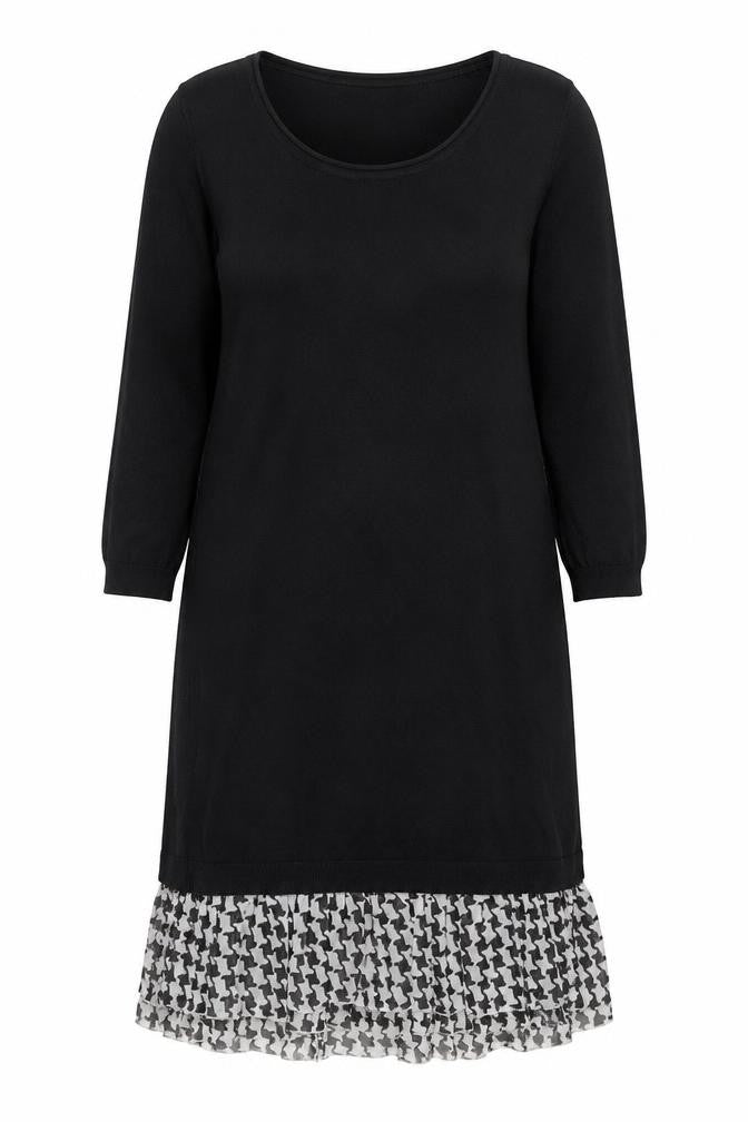 NEXT Womens Black Cotton Shift Size 12 Boat Neck Pullover