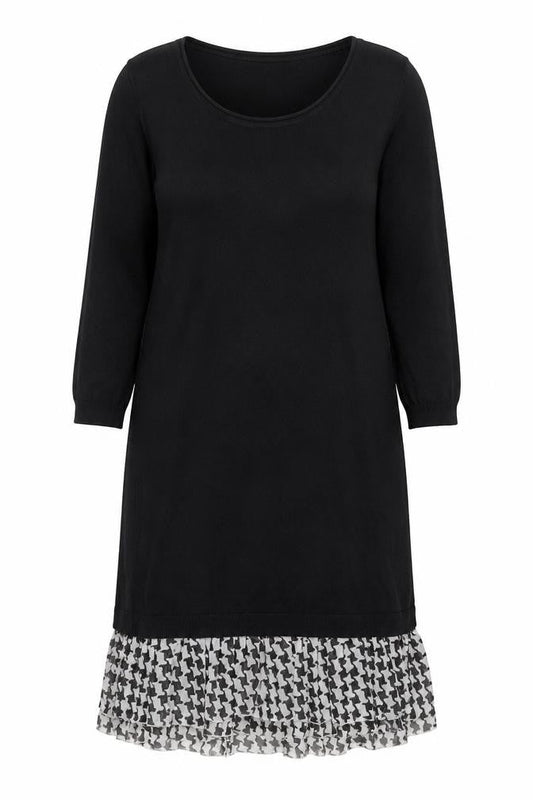 NEXT Womens Black Cotton Shift Size 12 Boat Neck Pullover