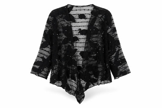 Per Una Womens Black V-Neck Polyamide Cardigan Jumper Size 14