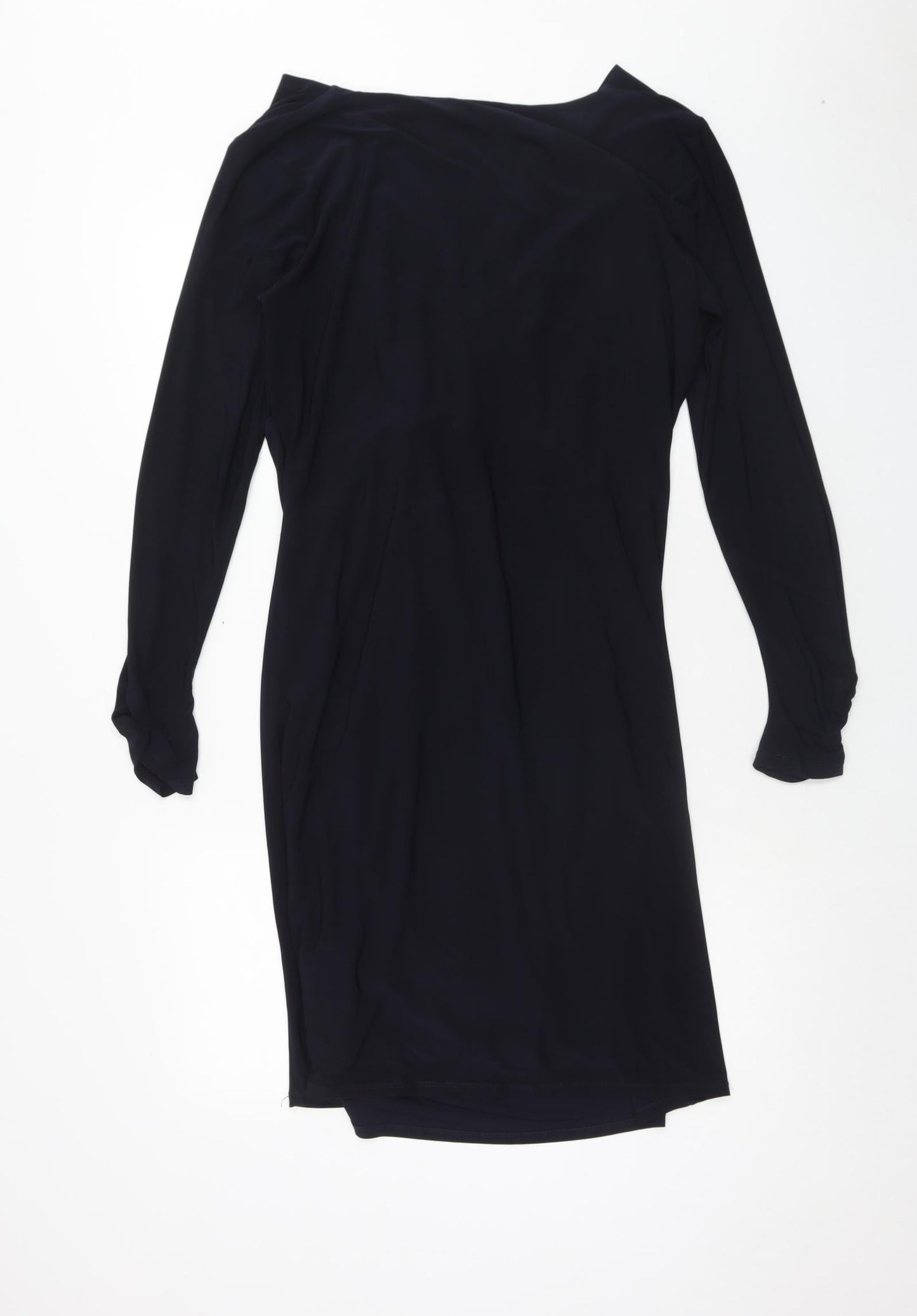 Wallis Womens Blue Polyester A-Line Size 14 V-Neck Pullover