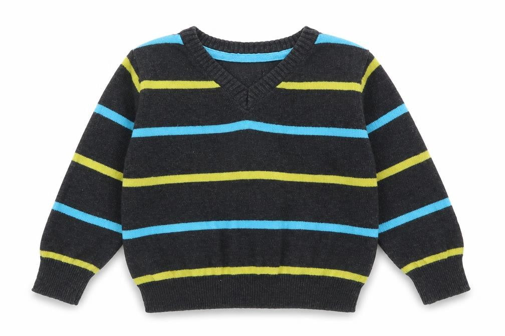 Early Days Boys Grey Striped Cotton Pullover Jumper Size 12-18 Months Pullover