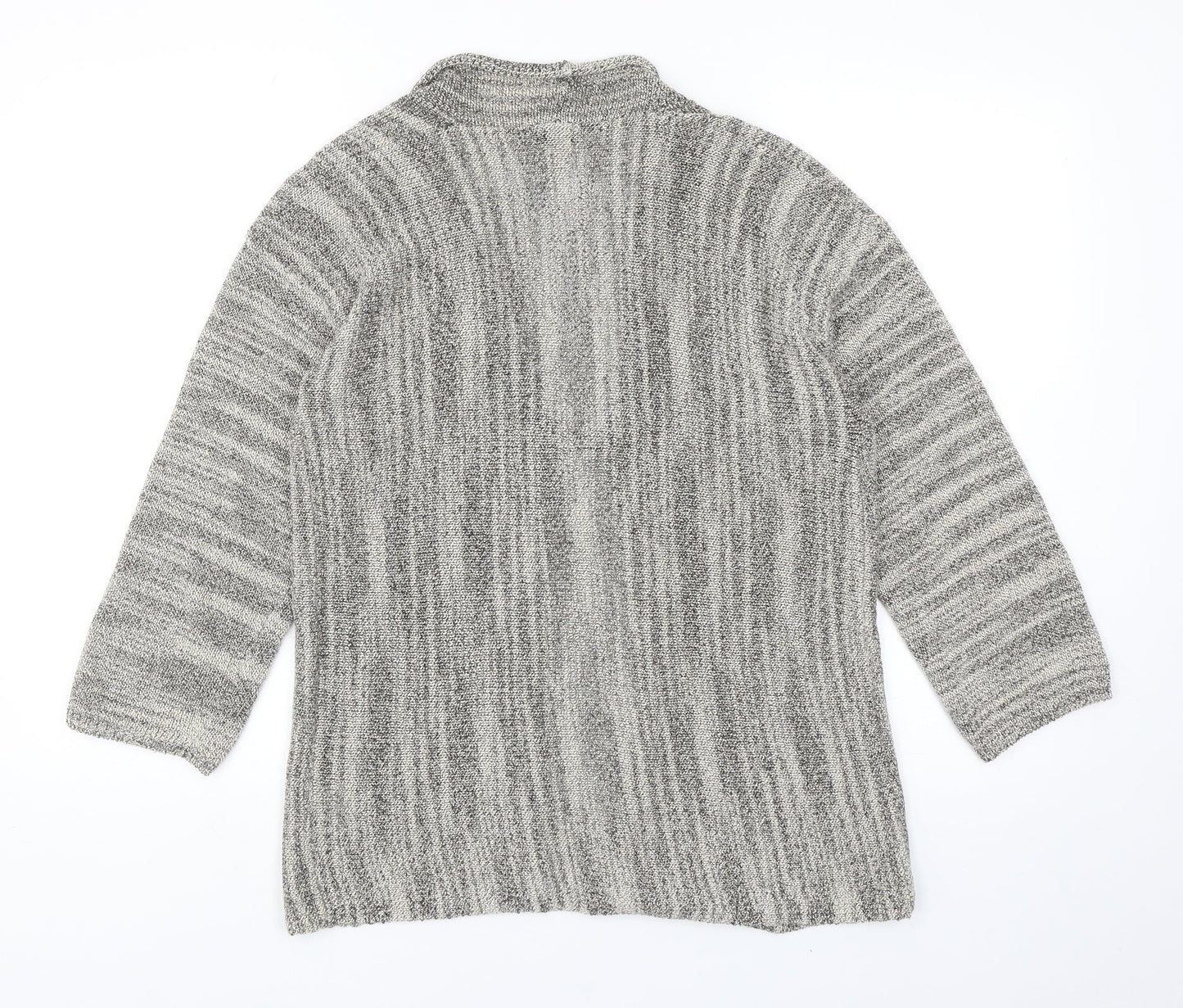 EAST Womens Beige V-Neck Linen Cardigan Jumper Size 14