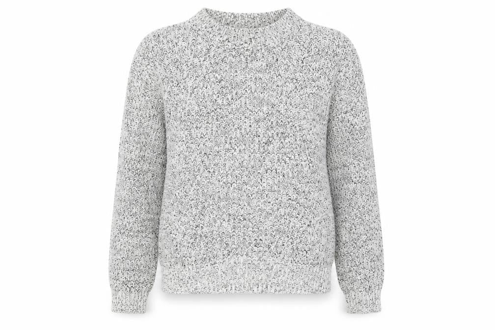 H&M Womens Grey Round Neck Acrylic Pullover Jumper Size M