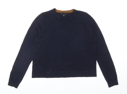 Topshop Womens Blue Round Neck Polyester Pullover Jumper Size 10