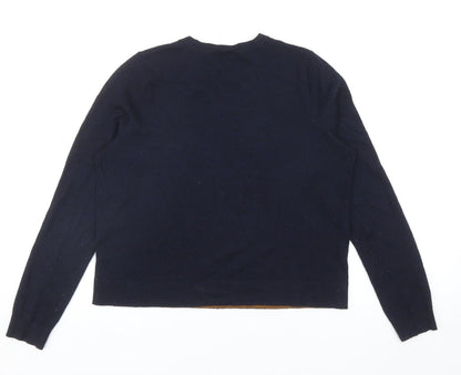 Topshop Womens Blue Round Neck Polyester Pullover Jumper Size 10