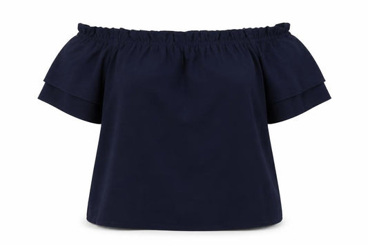 Dorothy Perkins Womens Blue Polyester Basic T-Shirt Size 16 Off the Shoulder