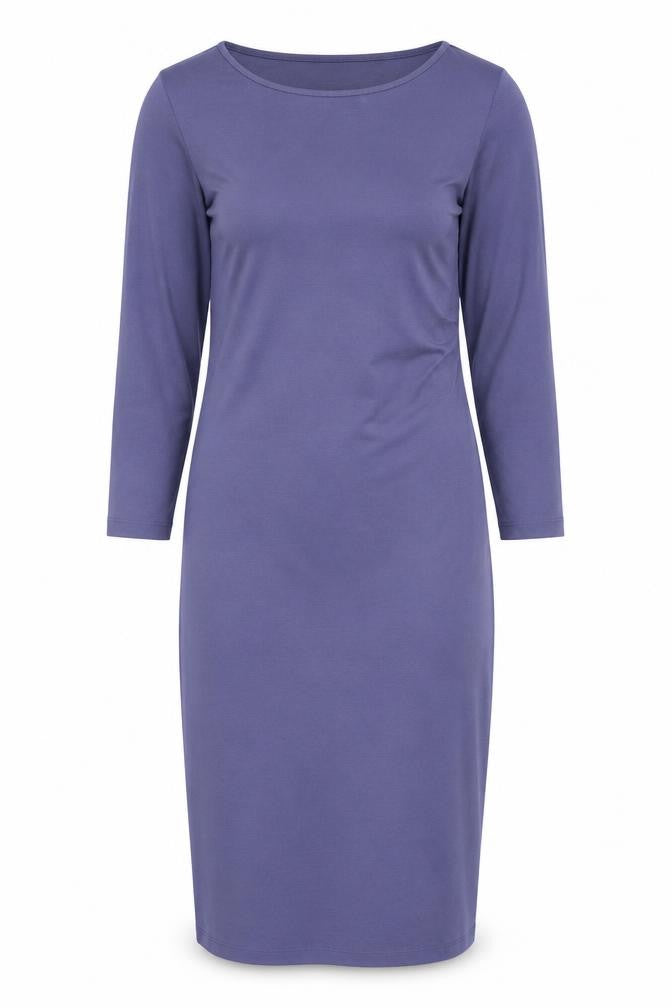 H&M Womens Blue Polyester Bodycon Size S Boat Neck Pullover