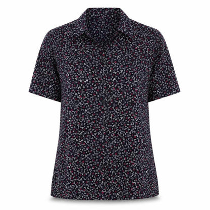 Vortex Womens Black Geometric Polyester Basic T-Shirt Size 12 V-Neck