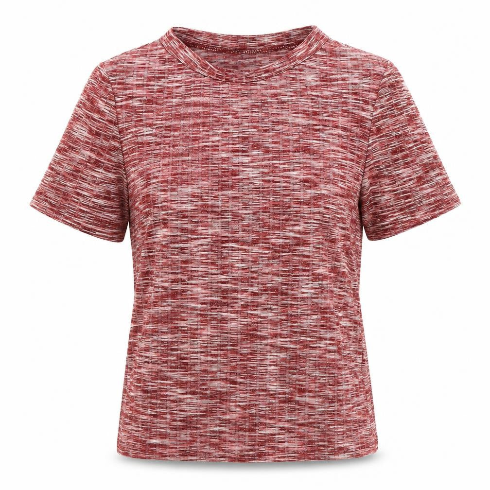 H&M Womens Red Viscose Basic T-Shirt Size XS Scoop Neck