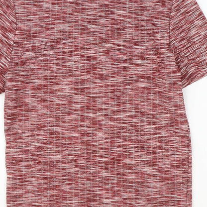 H&M Womens Red Viscose Basic T-Shirt Size XS Scoop Neck