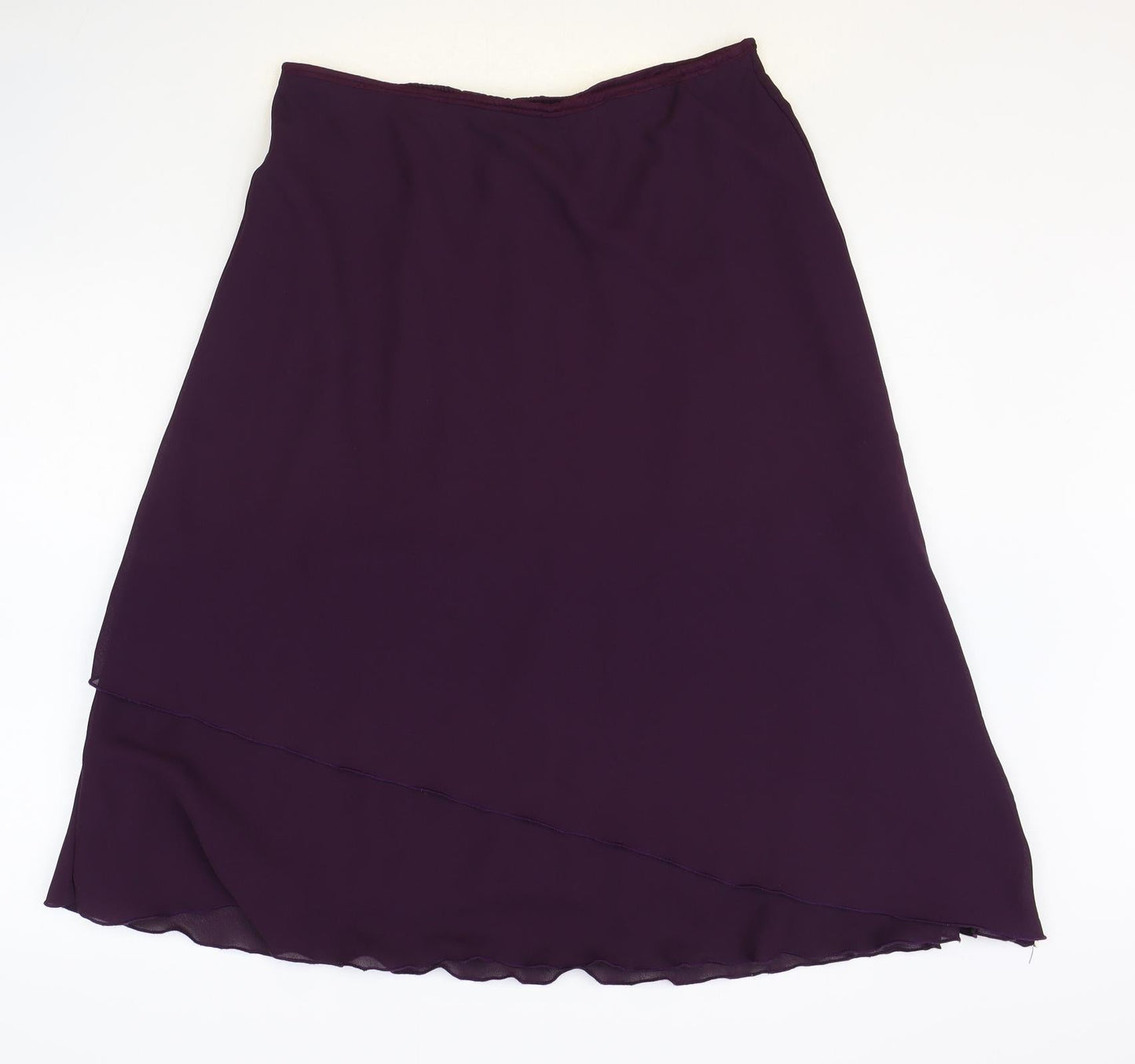 Preworn Womens Purple Polyester A-Line Skirt Size 32 in