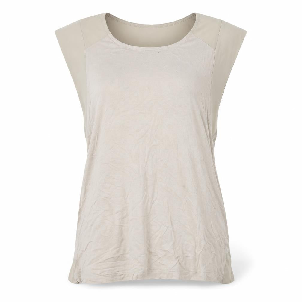 Warehouse Womens Brown Viscose Basic T-Shirt Size 12 Round Neck
