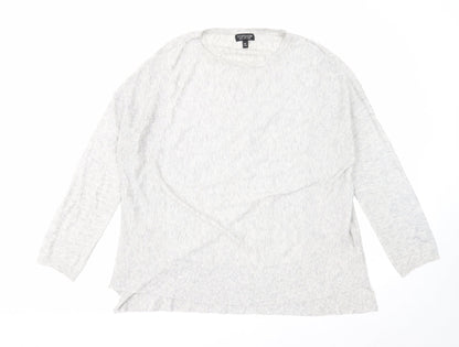 Topshop Womens Grey Round Neck Polyester Pullover Jumper Size 12