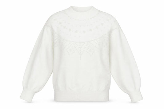 Next Womens White Crew Neck Nylon Pullover Jumper Size M