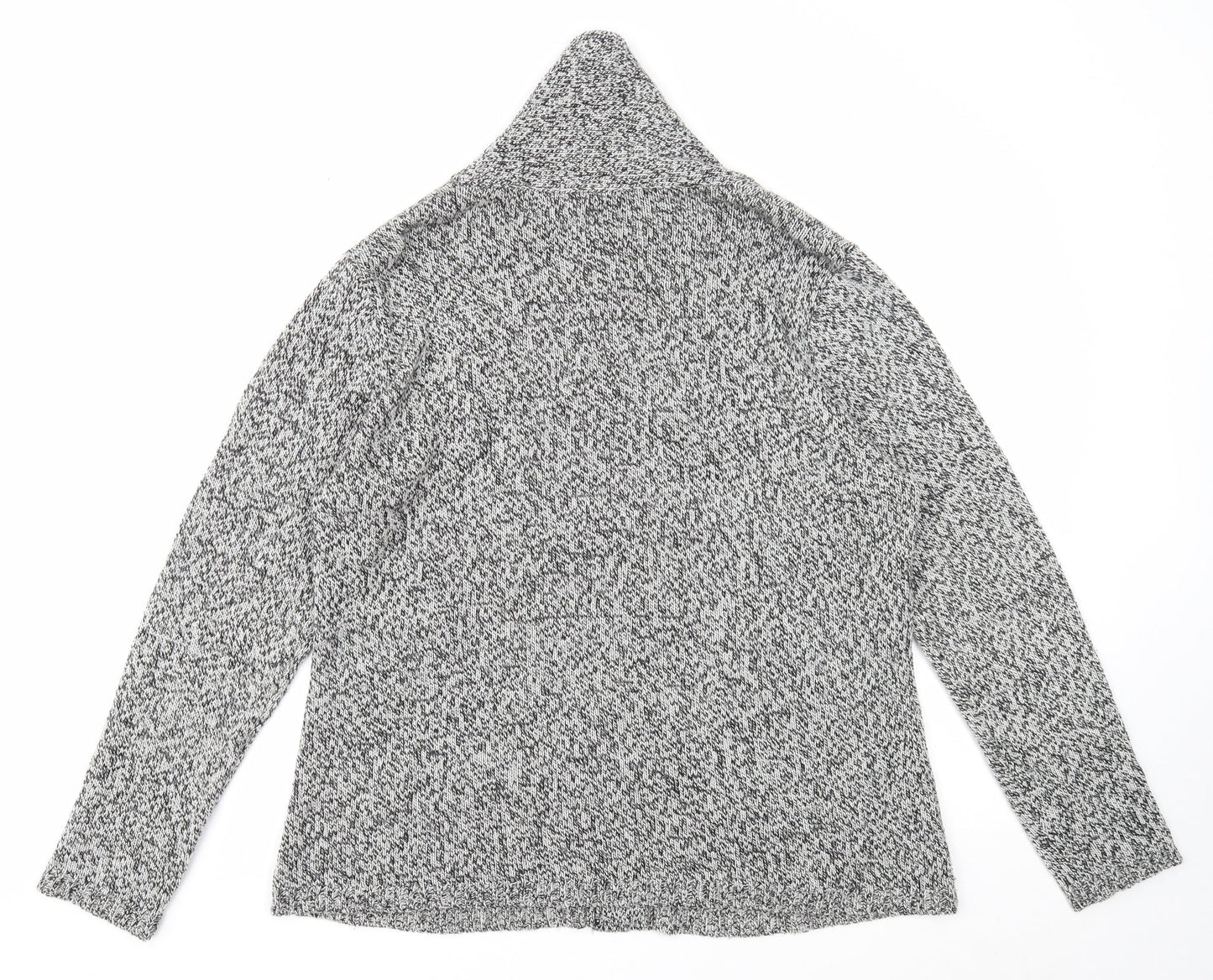 Damart Womens Grey V-Neck Acrylic Cardigan Jumper Size 8