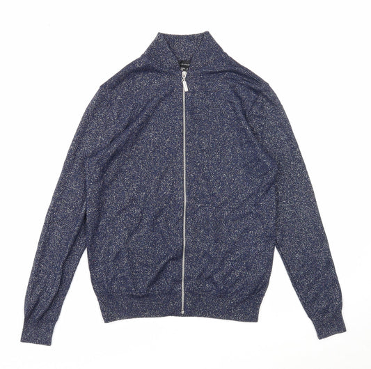 Atmosphere Womens Blue Viscose Full Zip Sweatshirt Size 8 Zip