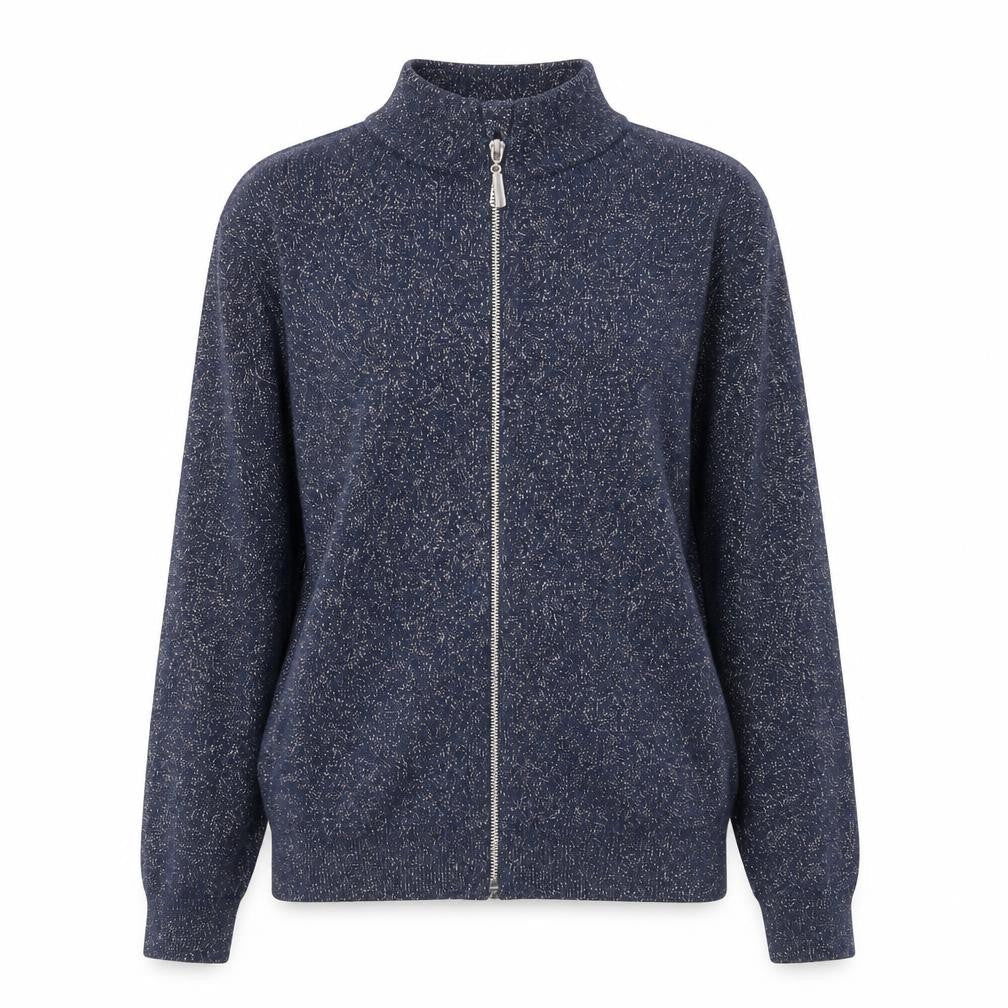 Atmosphere Womens Blue Viscose Full Zip Sweatshirt Size 8 Zip