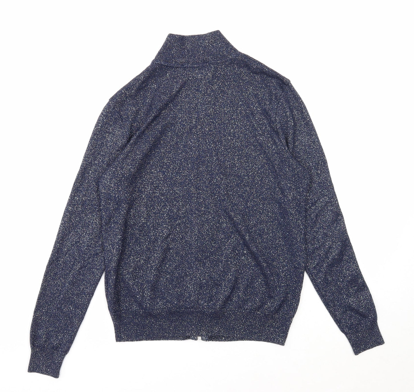 Atmosphere Womens Blue Viscose Full Zip Sweatshirt Size 8 Zip