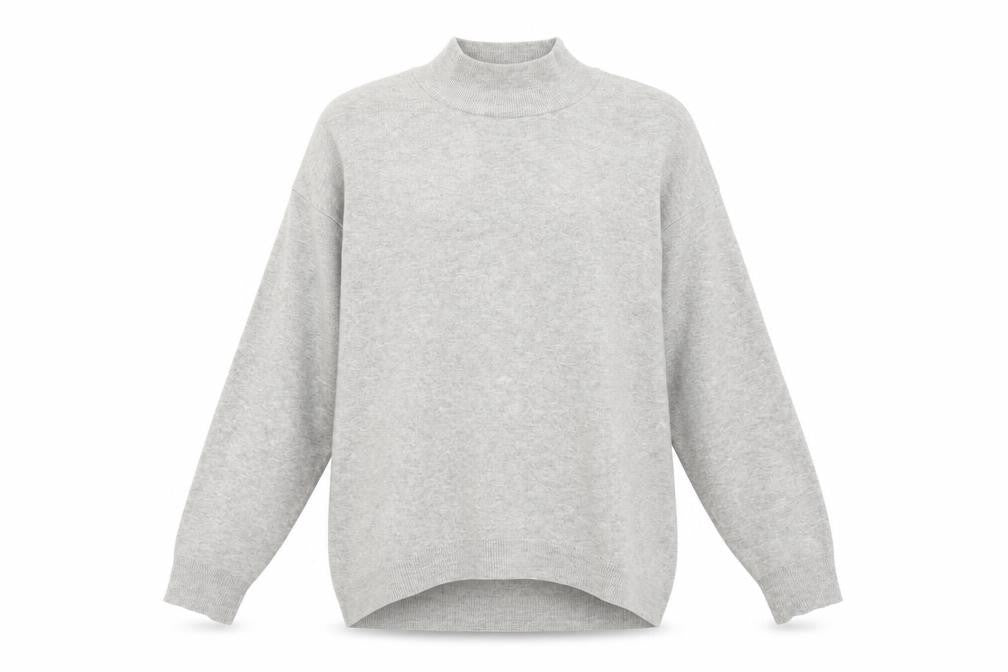 Primark Womens Grey High Neck Polyester Pullover Jumper Size 14
