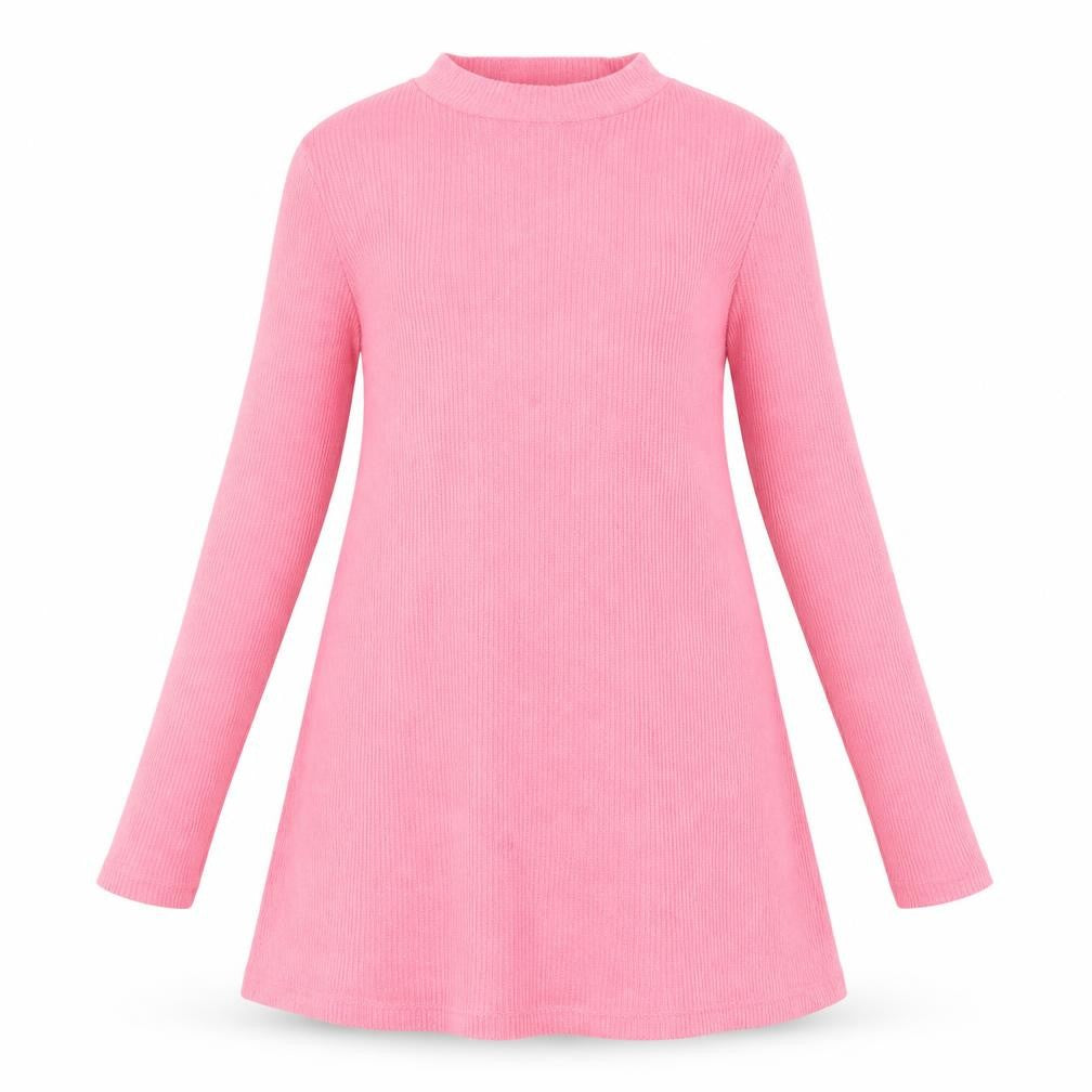 I love girls wear Girls Pink Polyester A-Line Size 9 Years Mock Neck Pullover