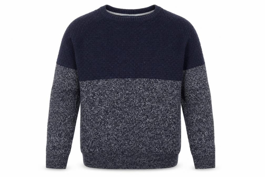 Truly Premium Goods Mens Blue Round Neck Acrylic Pullover Jumper Size L