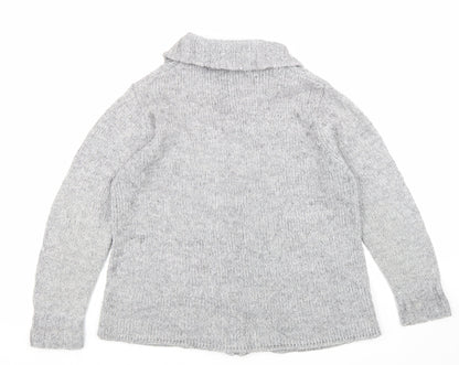 Marks & Spencer Womens Grey Jacket Size 18 Zip