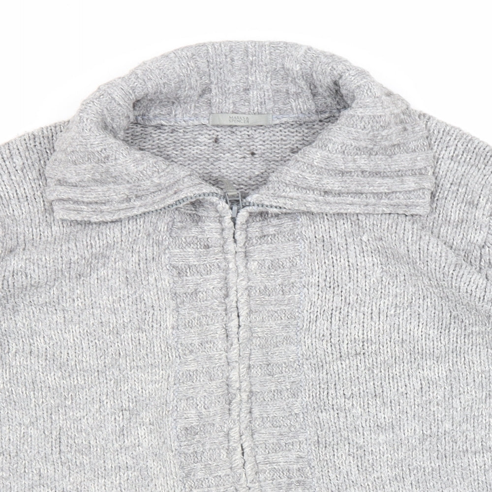 Marks and Spencer Womens Grey Jacket Size 18 Zip