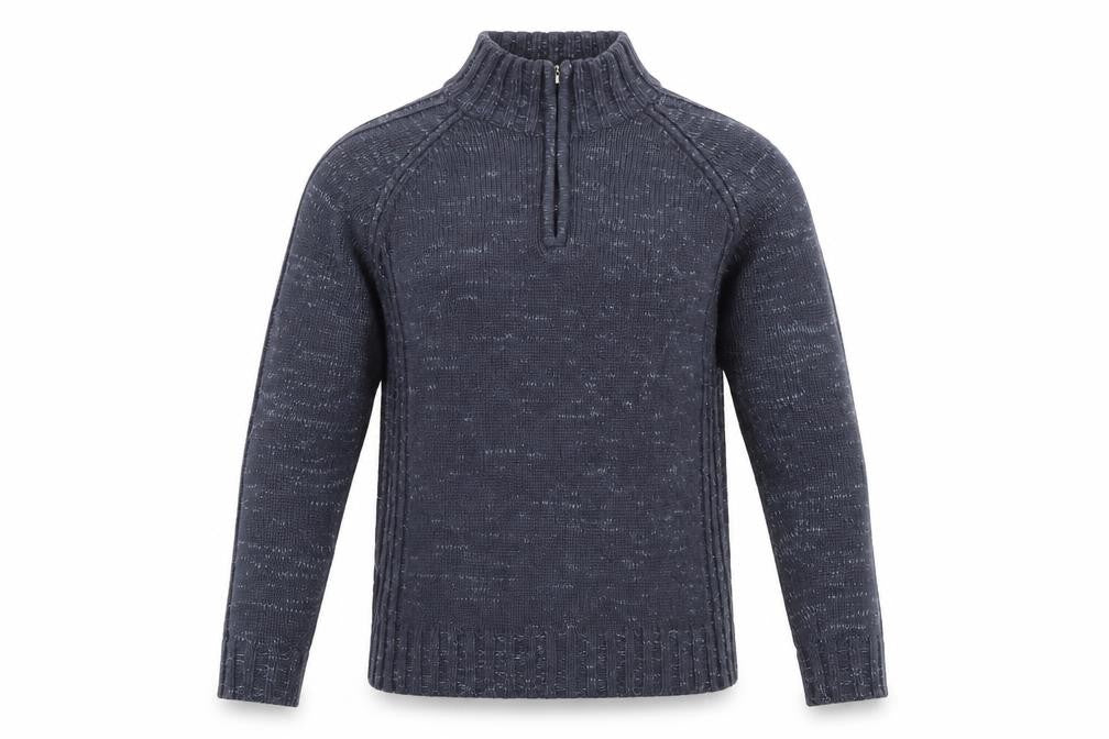 Tom Hagan Mens Blue High Neck Acrylic Pullover Jumper Size L
