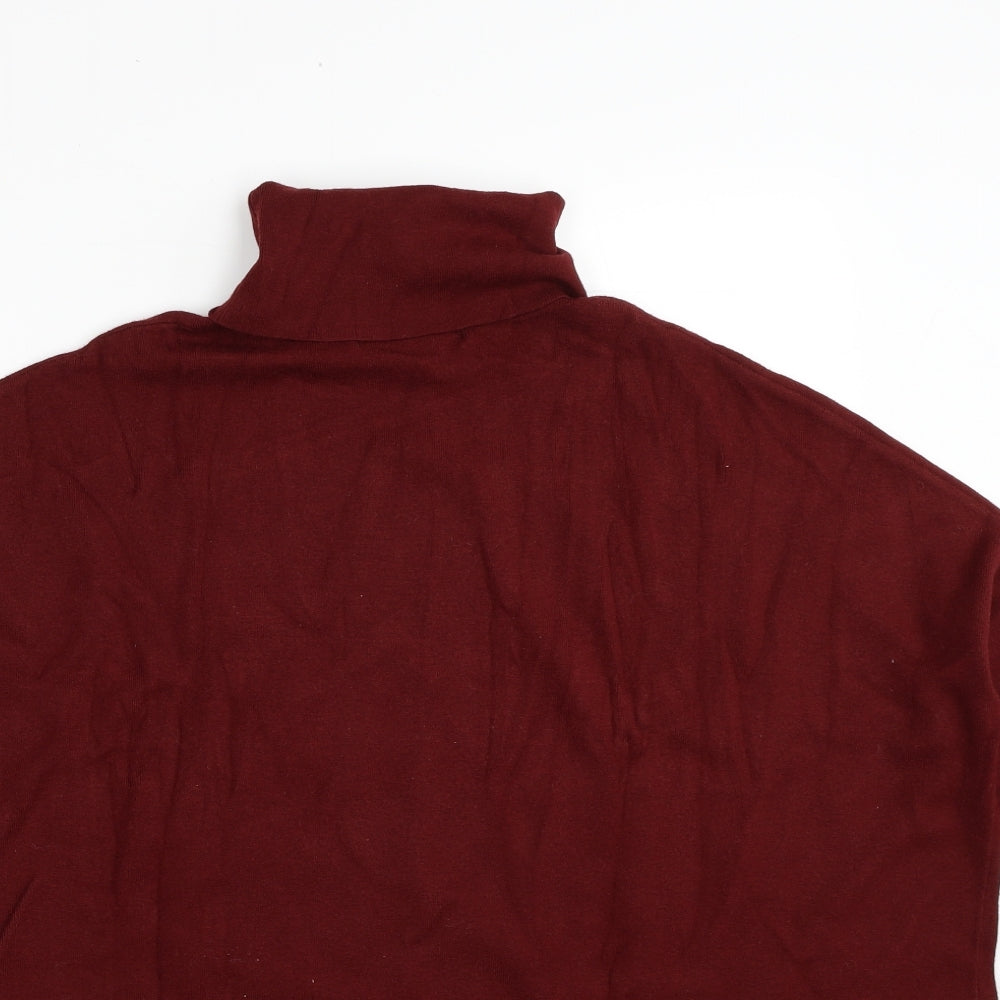 Mastina Womens Red High Neck Rayon Pullover Jumper One Size