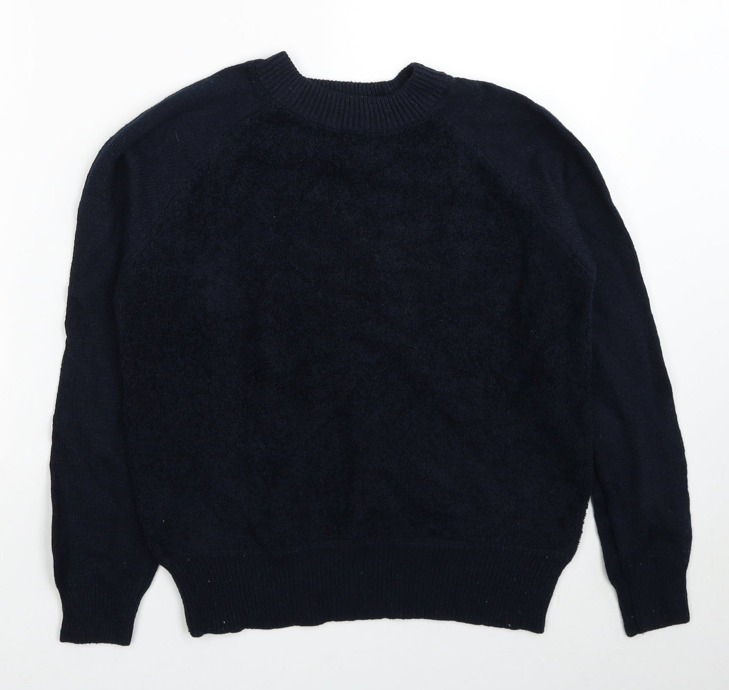 Blue Moon Womens Blue Round Neck Polyester Pullover Jumper Size L