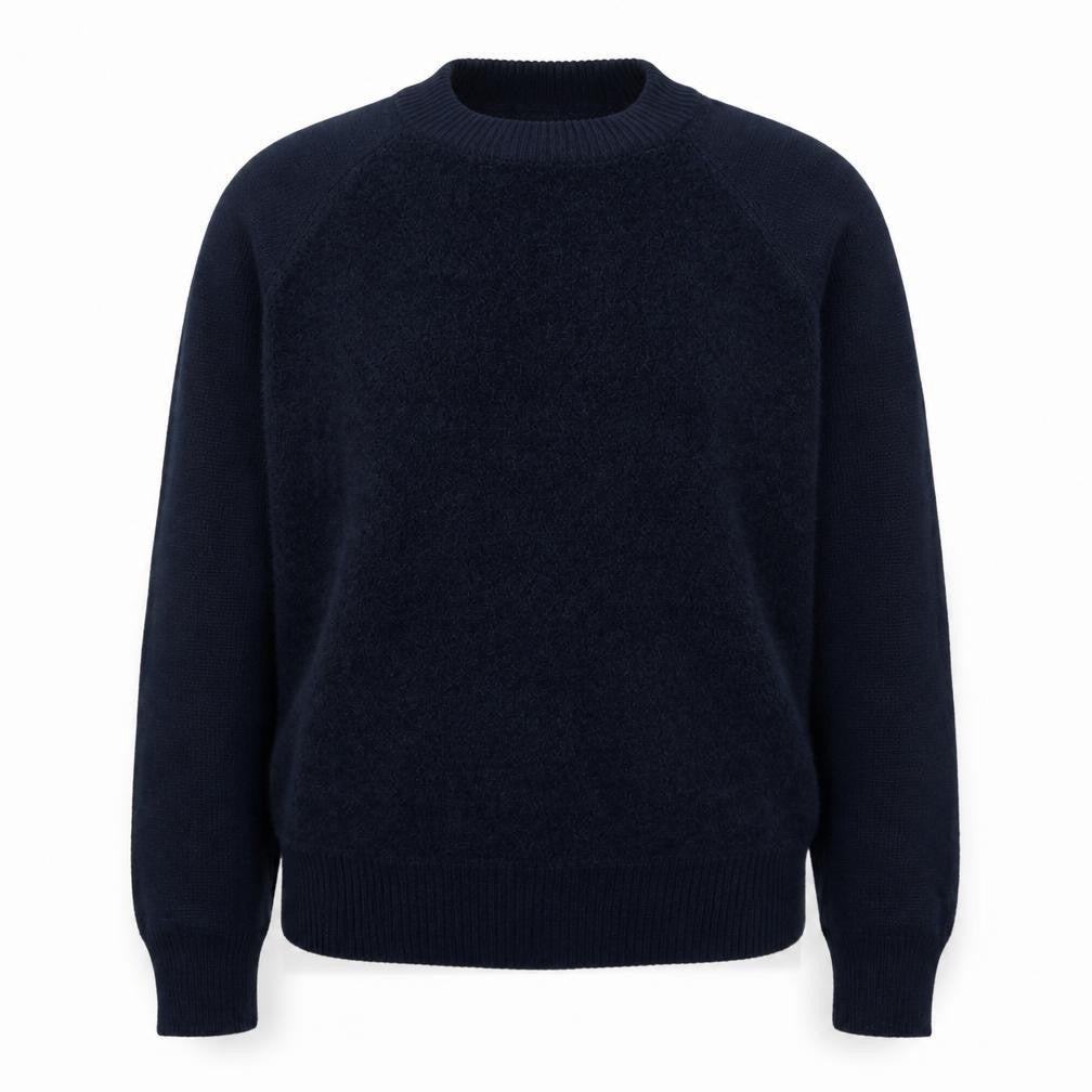 Blue Moon Womens Blue Round Neck Polyester Pullover Jumper Size L