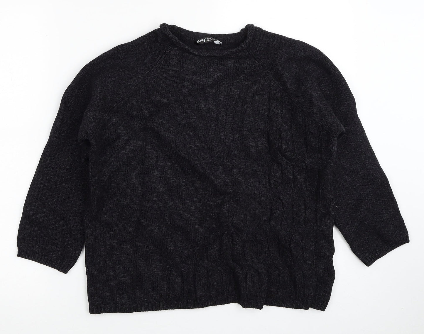 Betty Barclay Womens Black Round Neck Acrylic Pullover Jumper Size 20