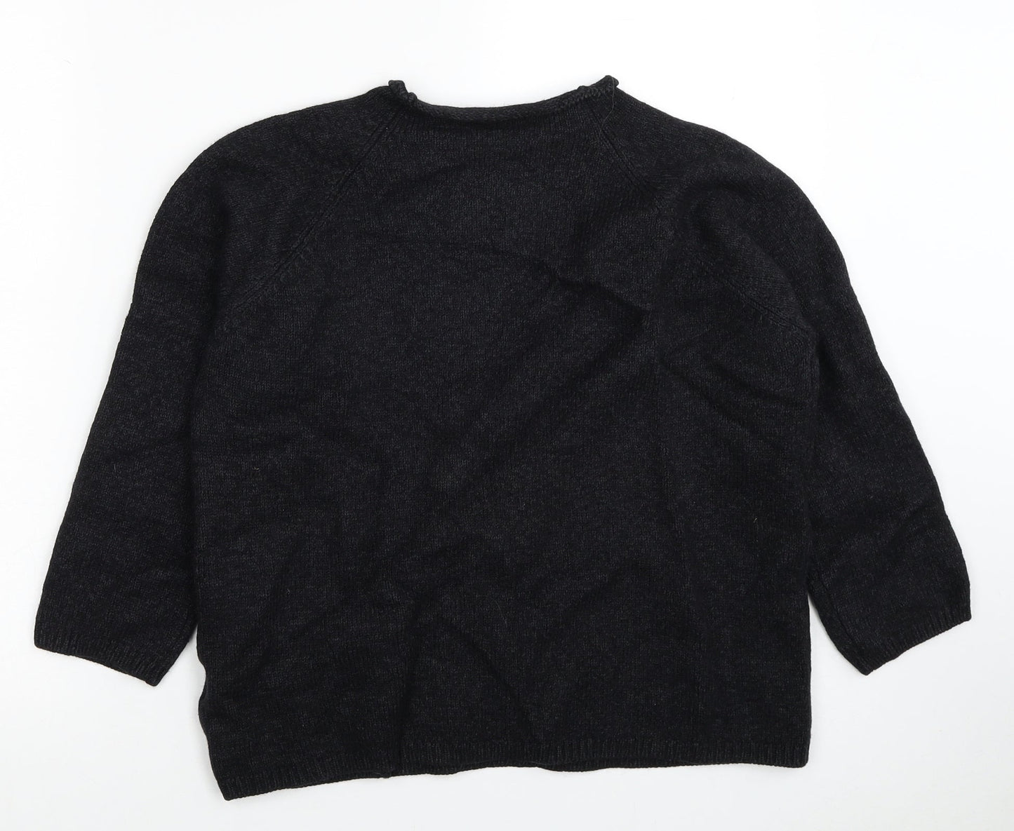 Betty Barclay Womens Black Round Neck Acrylic Pullover Jumper Size 20
