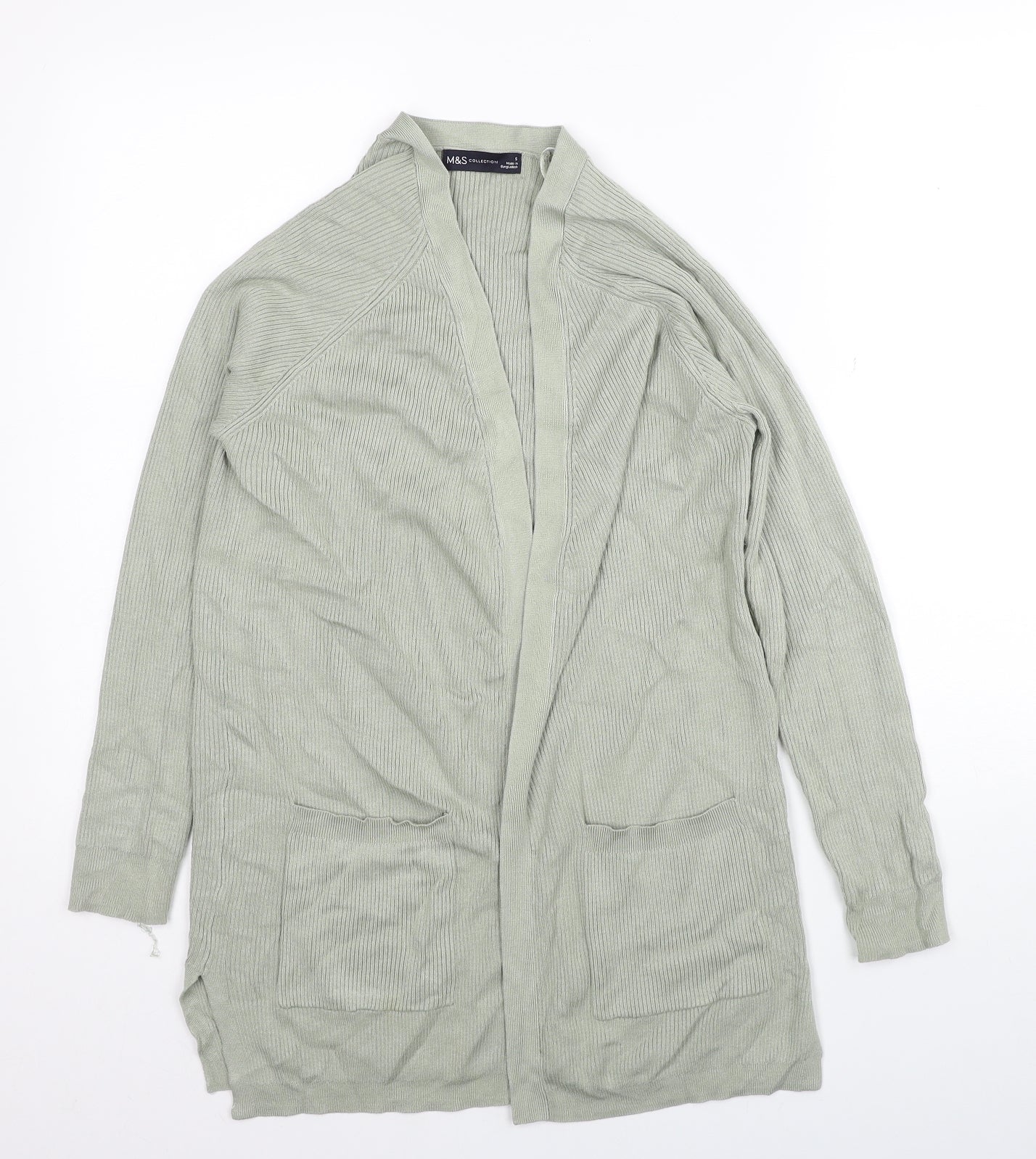 Marks and Spencer Womens Green V-Neck Viscose Cardigan Jumper Size S