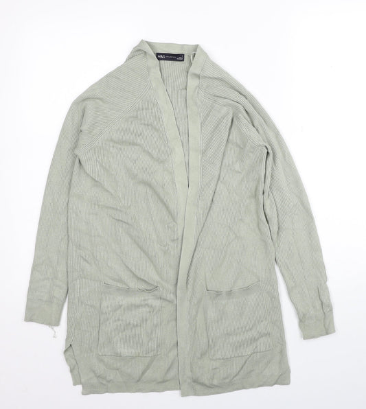 Marks and Spencer Womens Green V-Neck Viscose Cardigan Jumper Size S