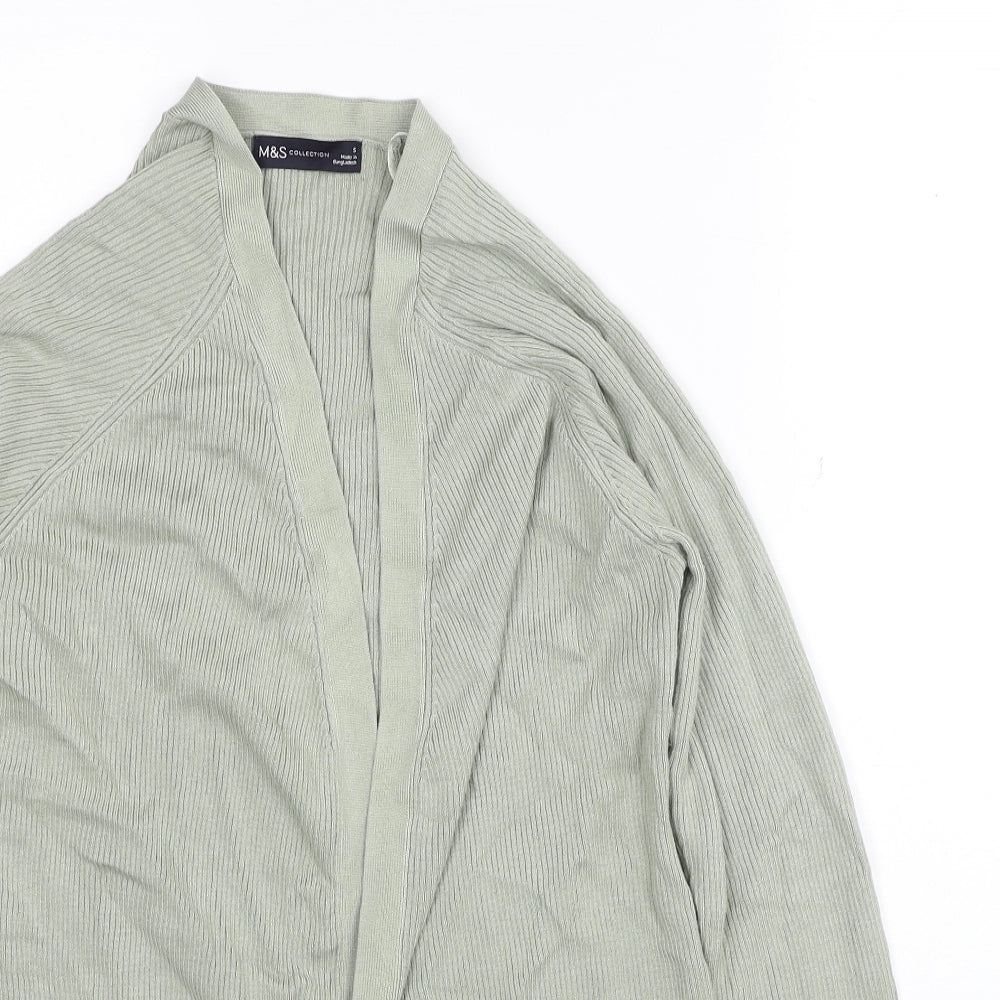 Marks and Spencer Womens Green V-Neck Viscose Cardigan Jumper Size S