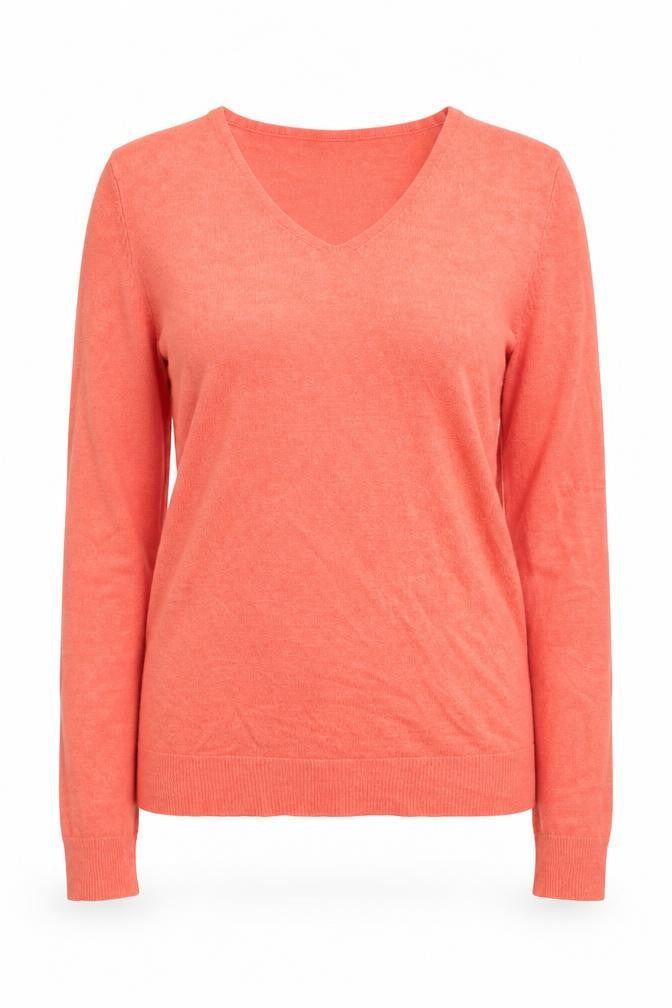 Atmosphere Womens Pink V-Neck Acrylic Pullover Jumper Size 8