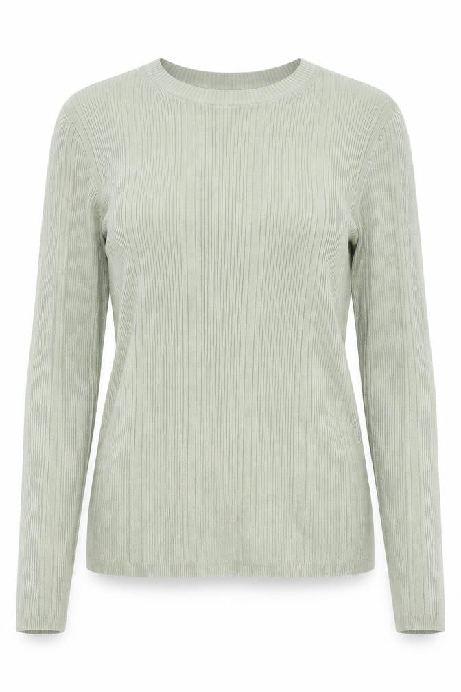Marks & Spencer Womens Green Round Neck Viscose Pullover Jumper Size 16