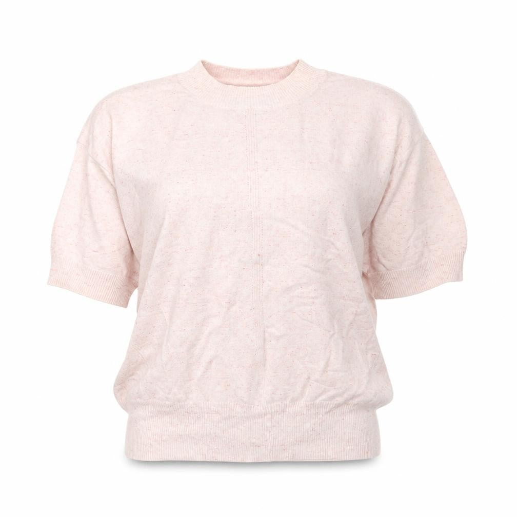 Marks & Spencer Womens Pink Round Neck Cotton Pullover Jumper Size M